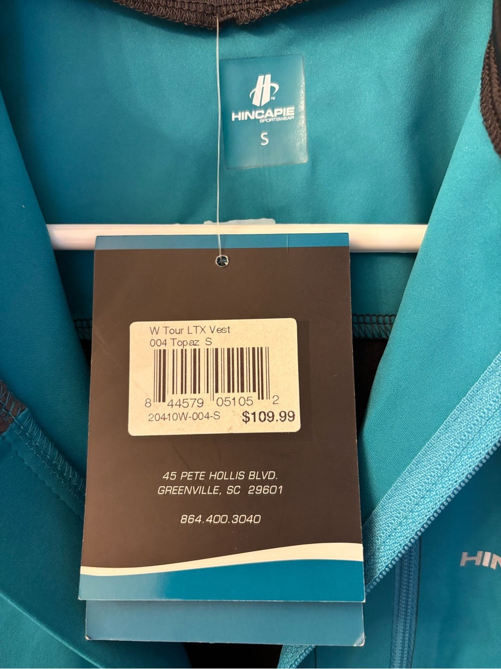 NWT Hincapie Teal Women's Vest - Picture 4 of 4